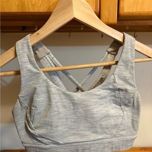 Women's Light Gray Strappy Sports Bra - Lululemon